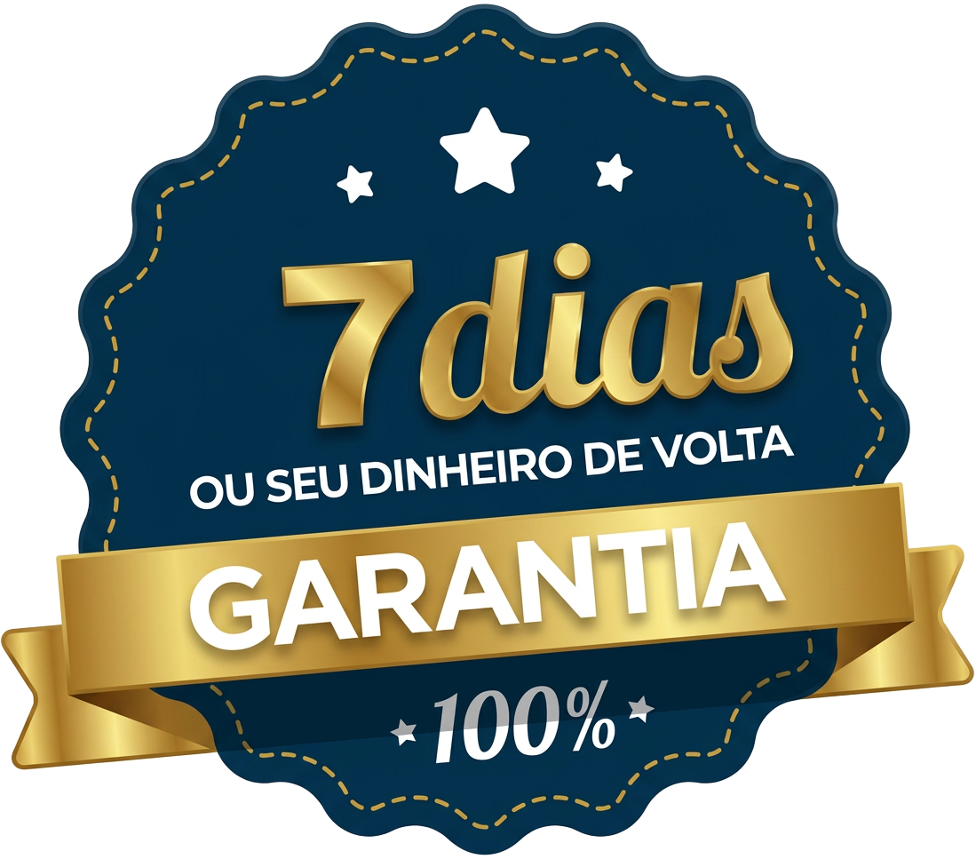 Selo de garantia de 7 dias ou seu dinheiro de volta